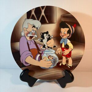 Vtg 90s Walt Disney Edwin Knowles Pinocchio Collector Series Plate #5 in Series